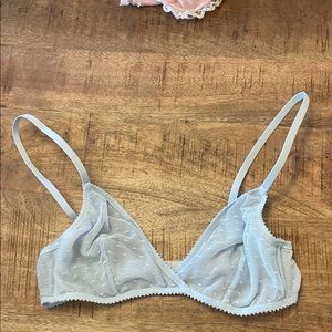 J. Crew Point D’Esprit French Bralette Sheer Mesh Small